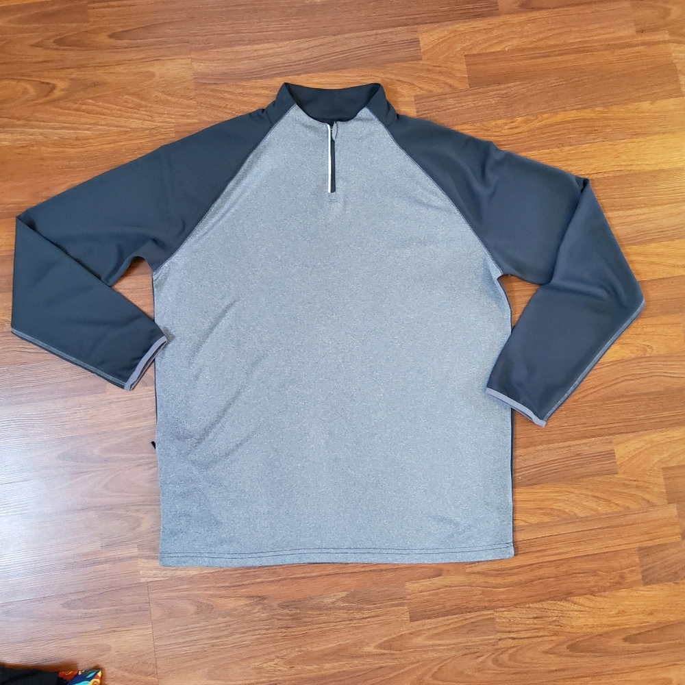 Augusta Sportswear Men's Quarter Zip Long Sleeve Pullover Shirt Size L Grey New
